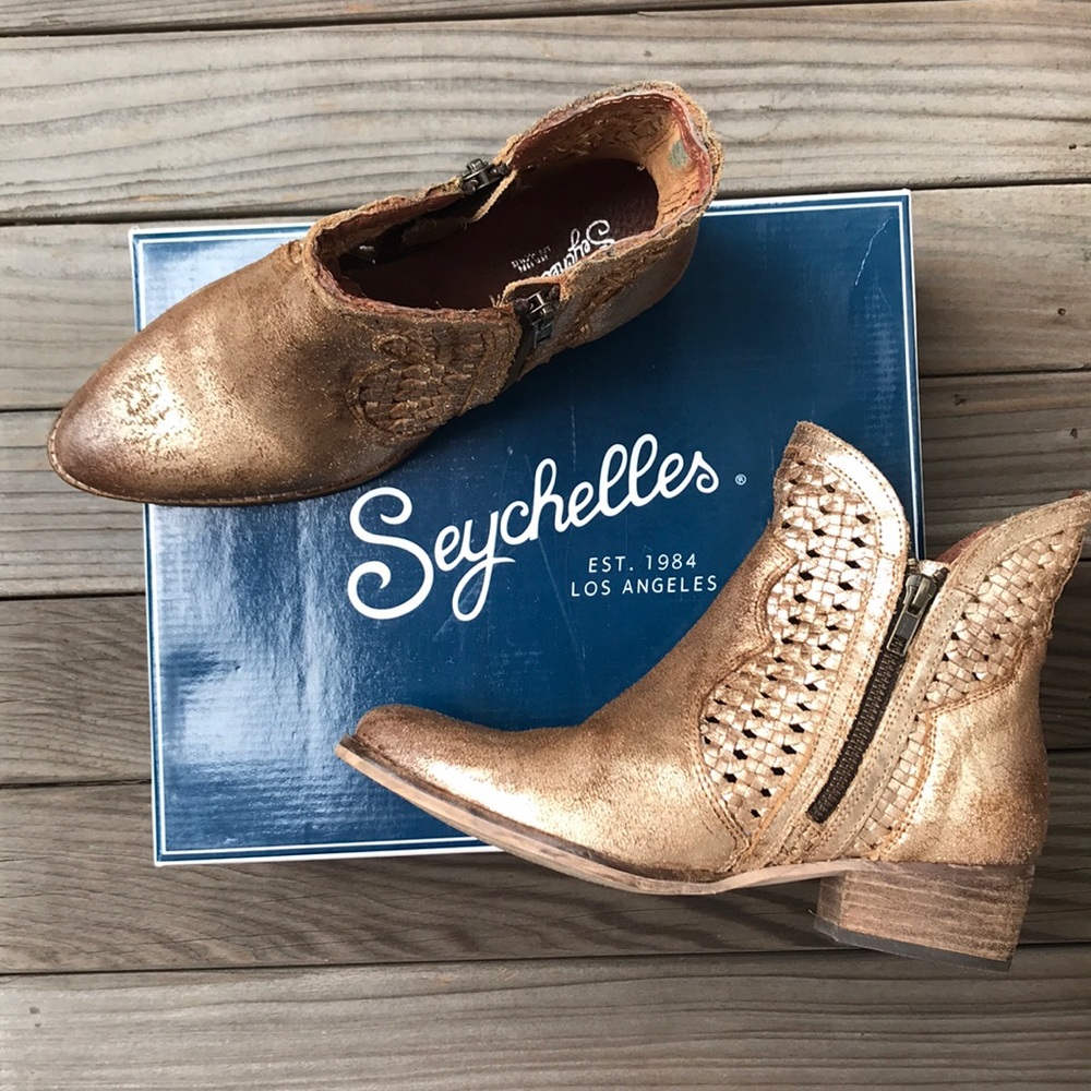 Seychelles Gold Ankle Boots